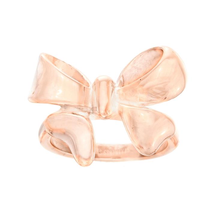 Rose Ip Stainless Steel Bow Ring