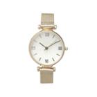 Olivia Pratt Mesh Womens Gold Tone Strap Watch-16245