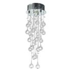 Icicle Collection 1 Light Chrome Finish And Clearcrystal Round Flush Mount Ceiling Light