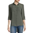A.n.a Long-sleeve Button-front Shirt - Tall
