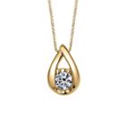 Sirena Womens 1/6 Ct. T.w. Genuine White Diamond Pendant Necklace
