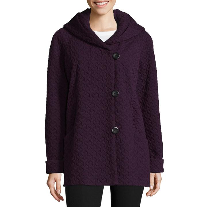 Liz Claiborne Midweight Hooded Peacoat
