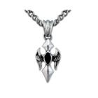 Mens Genuine Marquise-cut Black Onyx Stainless Steel Cross Pendant Necklace