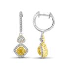 1 Ct. T.w. Yellow Diamond 14k Gold Drop Earrings