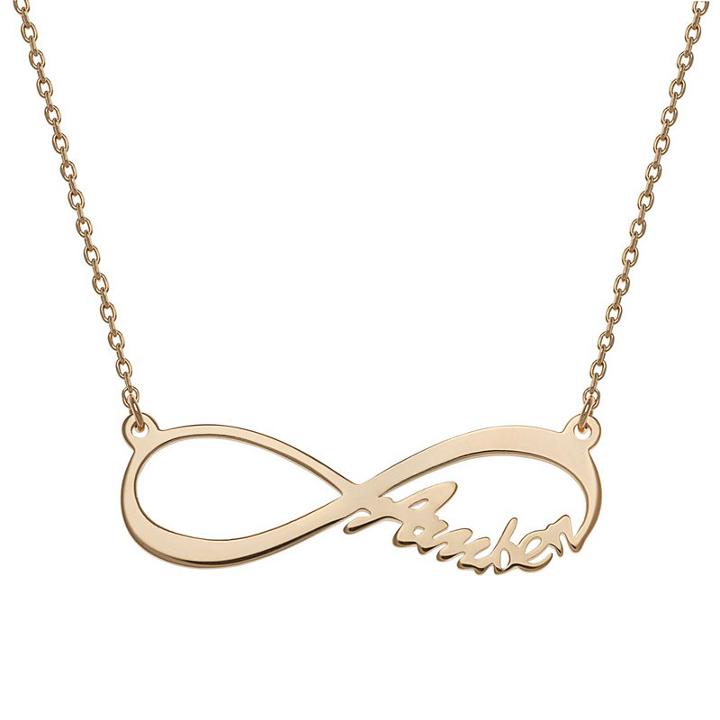Womens 14k Gold Over Silver Infinity Pendant Necklace