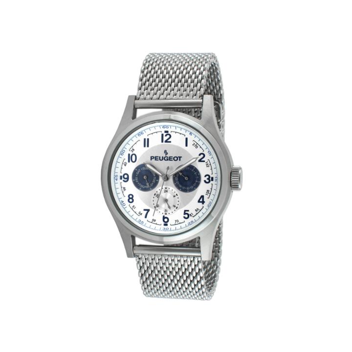 Peugeot Mens Stainless Steel Mesh Watch 1049s