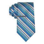 J.ferrar Thin Multi Stripe Tie With Tie Bar