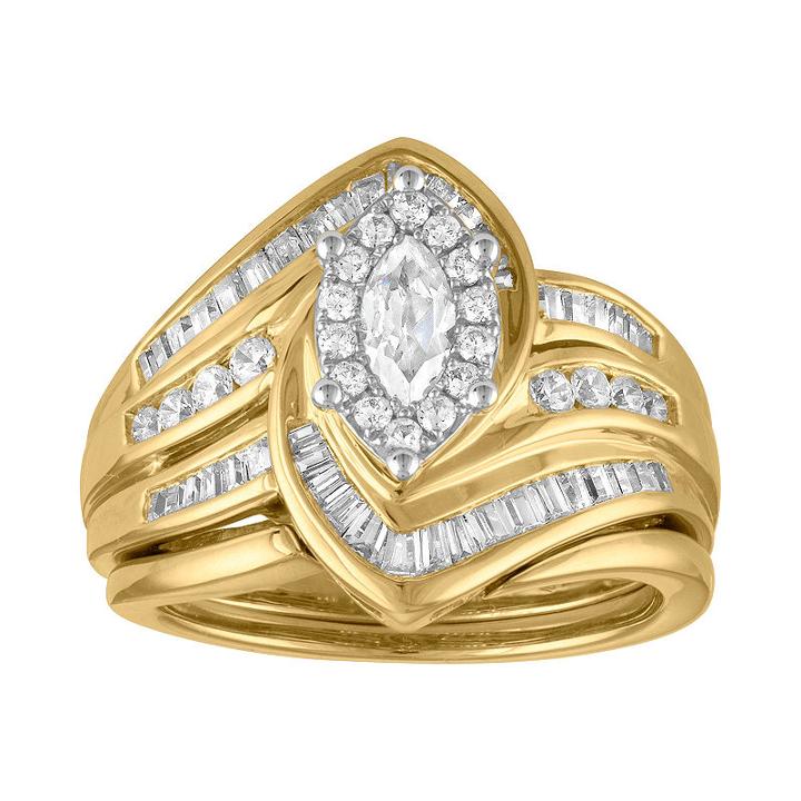 Womens 1 Ct. T.w. Genuine Diamond Bridal Set