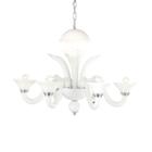 Murano Collection 6 Light Blown Glass In White Finish Venetian Style Chandelier 21
