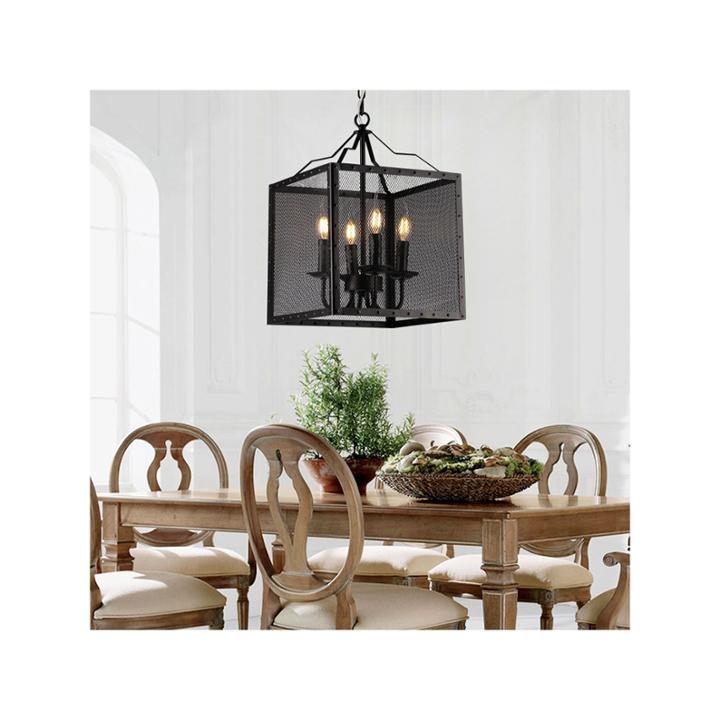 Mird Black Metal 12-inch Box Pendant Light