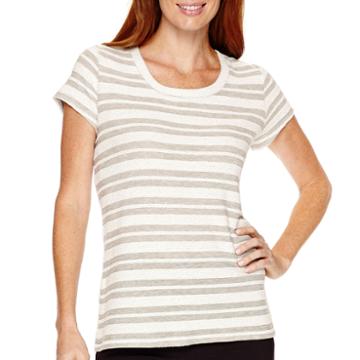 Liz Claiborne Weekend Short-sleeve Textured T-shirt