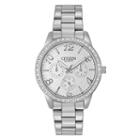 Citizen Womens Silver-tone Crystal-accent Chronograph Watch Ed8120-54a