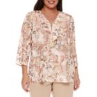 Alfred Dunner Just Peachy Tunic Top Plus