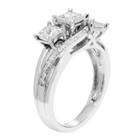 Love Lives Forever Womens 1/2 Ct. T.w. Genuine Multi-shape White Diamond 10k Gold 3-stone Ring