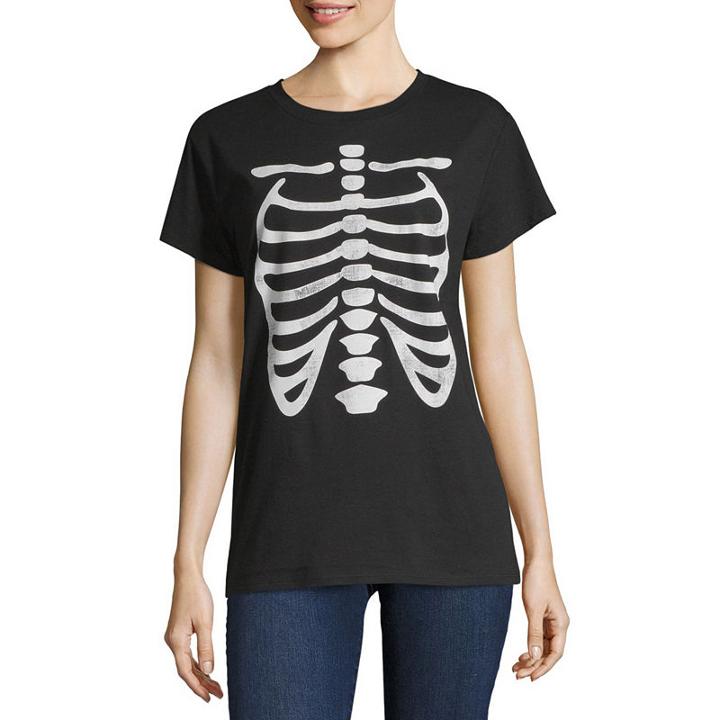City Streets Short Sleeve Crew Neck T-shirt-womens Juniors