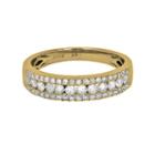 1/2 Ct. T.w. Diamond 14k Yellow Gold Triple-row Band