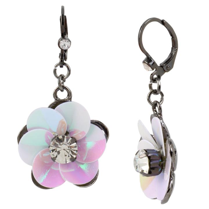Bleu Nyc Flower Drop Earrings