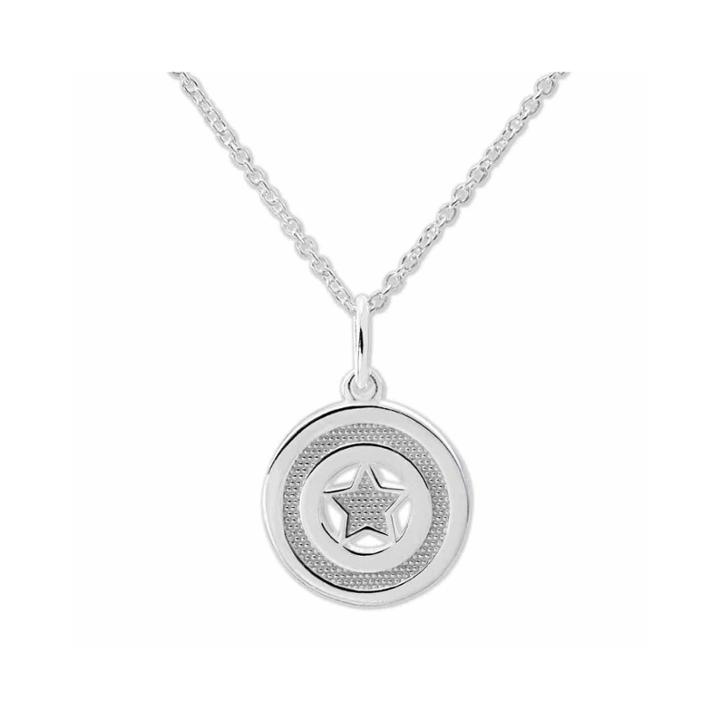Marvel Captain America Sterling Silver Pendant Necklace