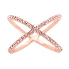 Sparkle Allure Womens Pink Round Cocktail Ring