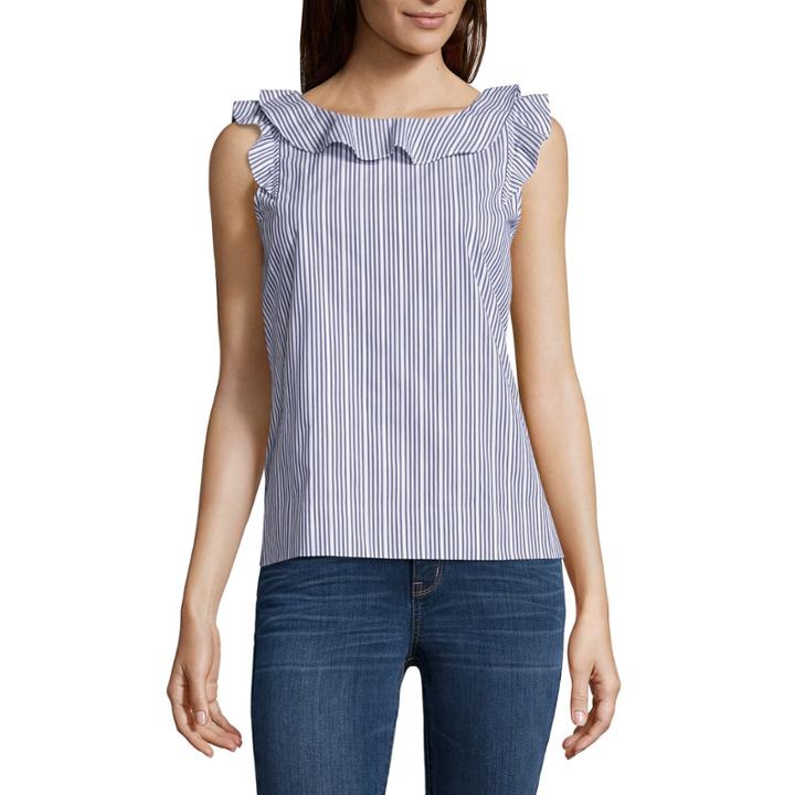 A.n.a Sleeveless Ruffle Top