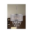 Warehouse Of Tiffany Oisetta 4 Light Chrome Finish Crystal 17 Inch Round Chandelier