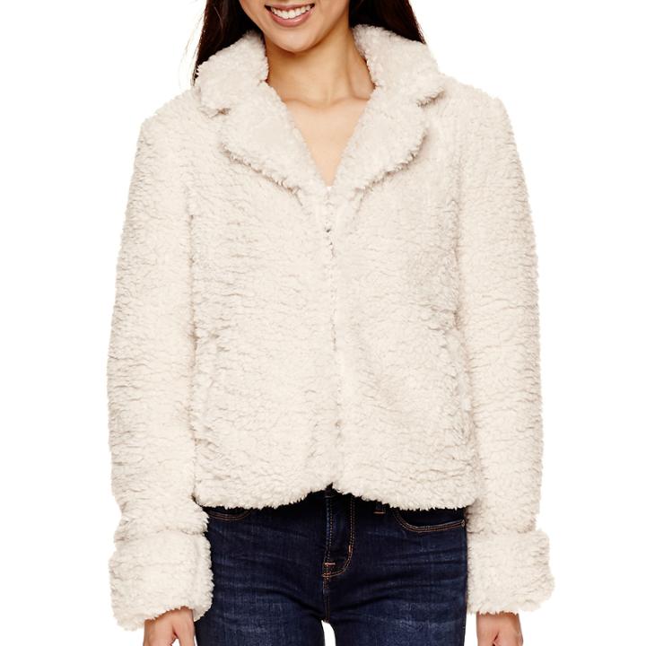 Coffee Shop Red Faux-fur Jacket