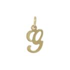 Personalized 14k Yellow Gold Initial G Pendant Necklace