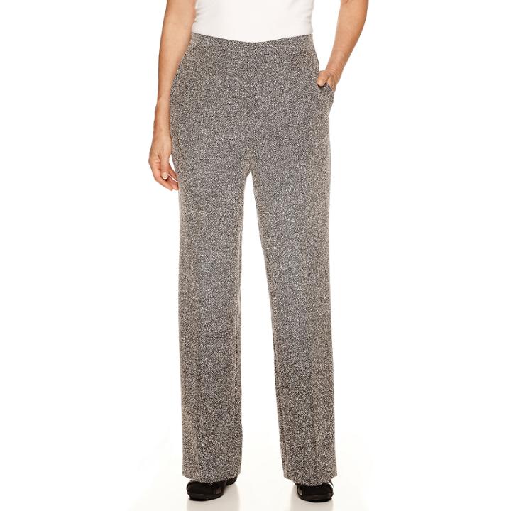 Alfred Dunner Wrap It Up Pattern Flat Front Pant