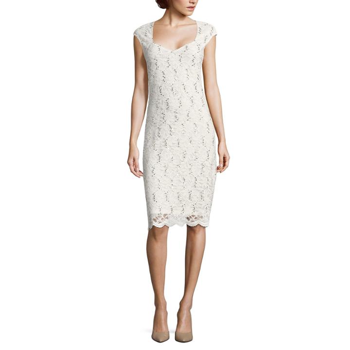 Tiana B Short Sleeve Sheath Dress-talls