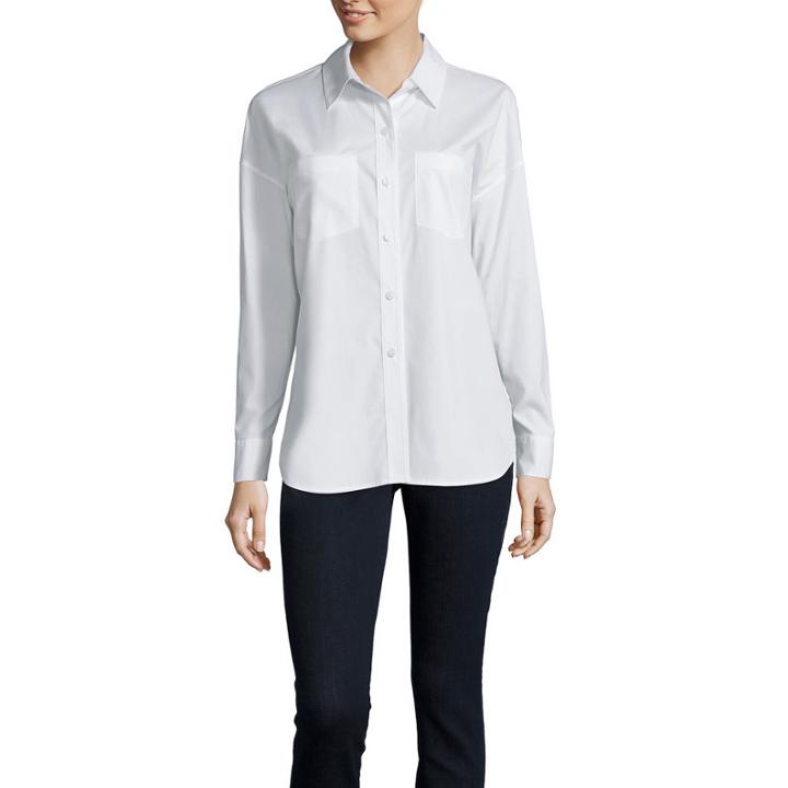 A.n.a Long-sleeve Patchwork Split-hem Tunic