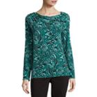 Liz Claiborne Long-sleeve Side-twist Top
