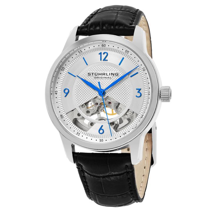 Stuhrling Mens Black Strap Watch-sp15507