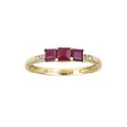 Limited Quantities Lead Glass-filled Ruby And Diamond-accent Band