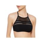 Xersion High Neck With Mesh Swimsuit Top