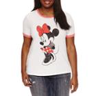 Short Sleeve Crew Neck Minnie Mouse Graphic T-shirt