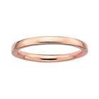 Personally Stackable 18k Rose Gold Over Sterling Silver 3.5mm Square-edge Ring