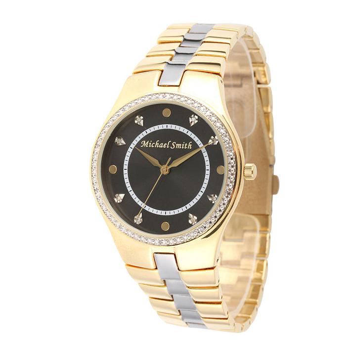 Personalized Dial Mens Diamond-accent Two-tone Watch
