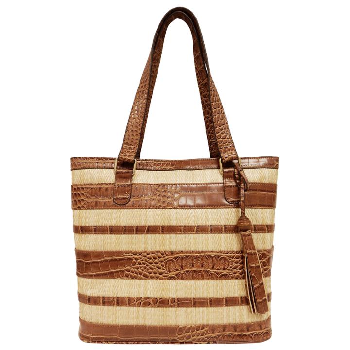 St. John's Bay Croc Straw Tote Bag