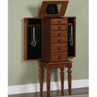 Shabby Chic Distressed Cherry-finish Jewelry Armoire