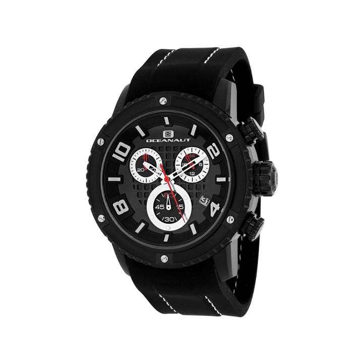 Oceanaut Mens Black Strap Watch-oc3124r