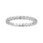 Personally Stackable White Topaz Sterling Silver Eternity Ring