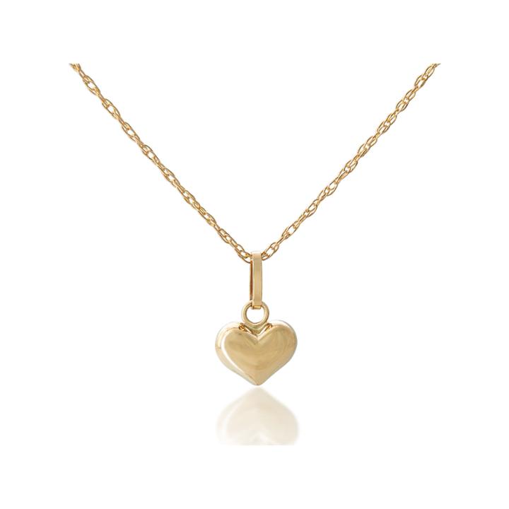 14k Gold Heart Pendant Necklace