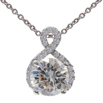 Silver Enchantment&trade; Cubic Zirconia Sterling Silver Infinity Pendant Necklace