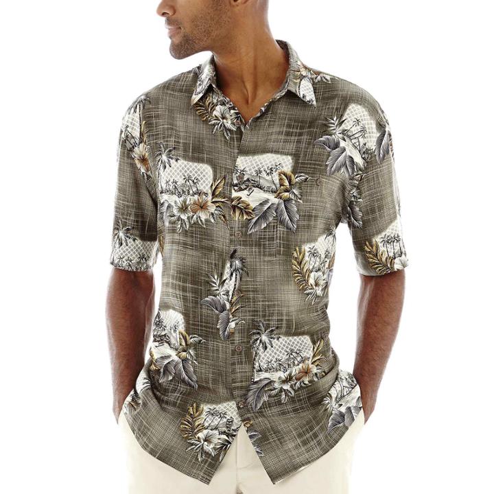 Island Shores&trade; Short-sleeve Printed Rayon Sport Shirt