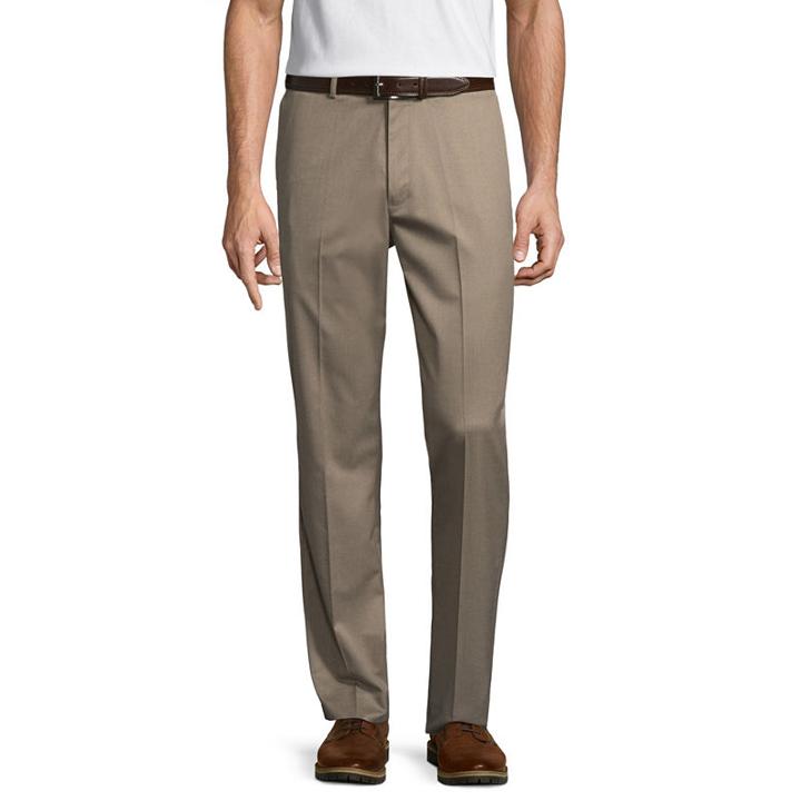 Claiborne Slim Fit Flat Front Pants