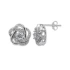 Silver Enchantment&trade; Cubic Zirconia Sterling Silver Love Knot Earrings