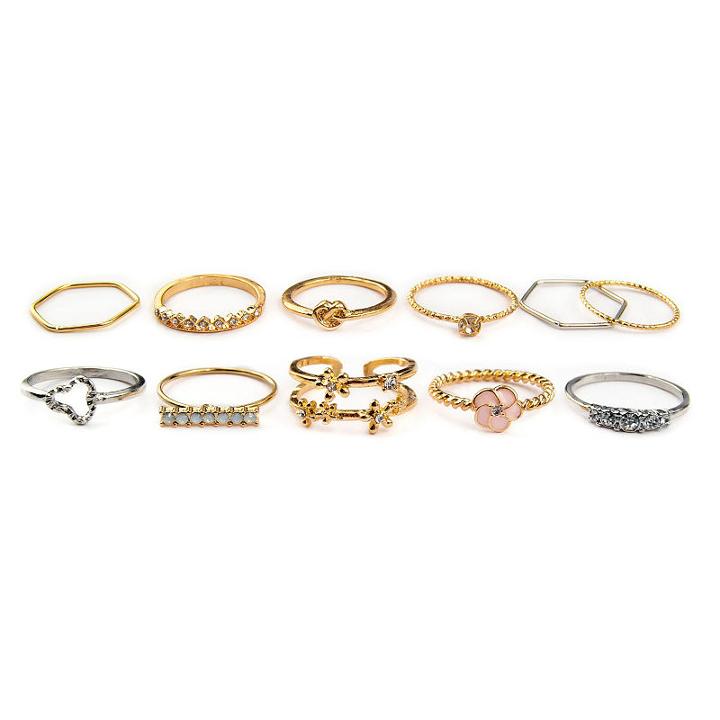 Arizona Womens Multi Color Stackable Rings