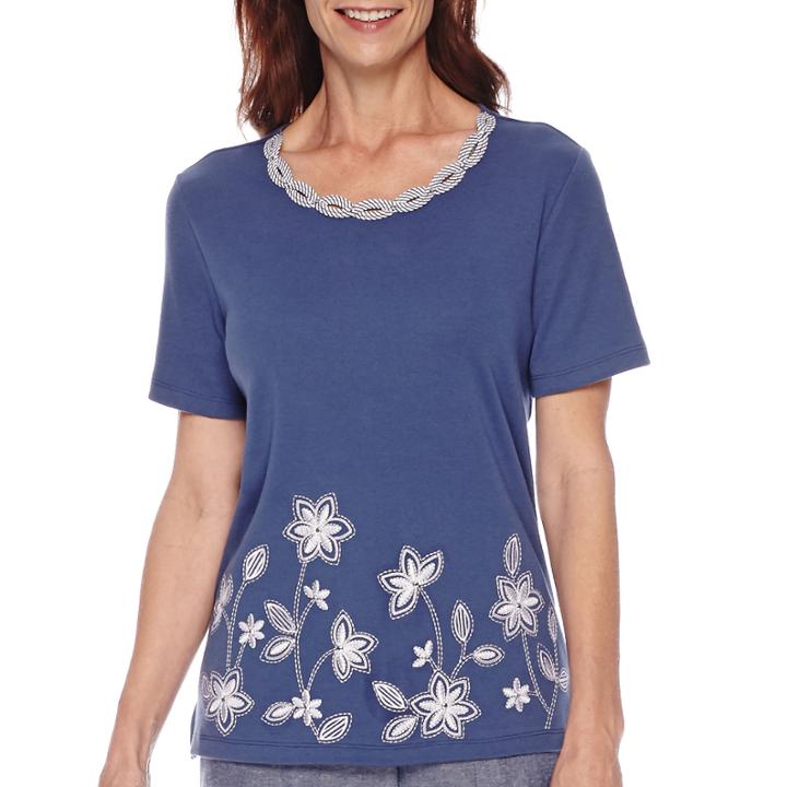 Alfred Dunner St. Augustine Short-sleeve Appliqu Top