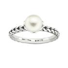 Personally Stackable Sterling Silver Cultured Freshwater Pearl Ring