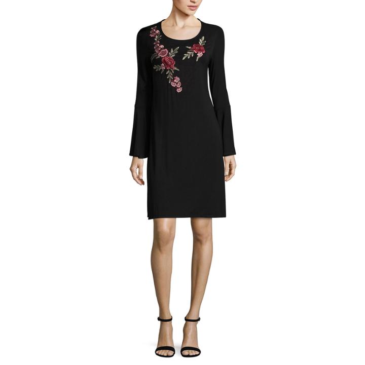 Spense 3/4 Sleeve Floral Swing Dress